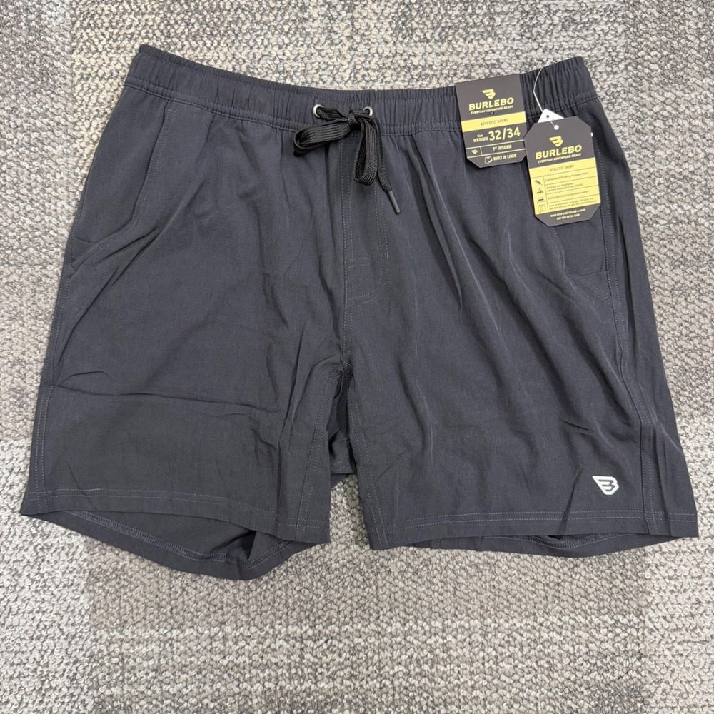 Burlebo Athletic Short Mens Medium 32/34 camo Performance Liner 7in Inseam